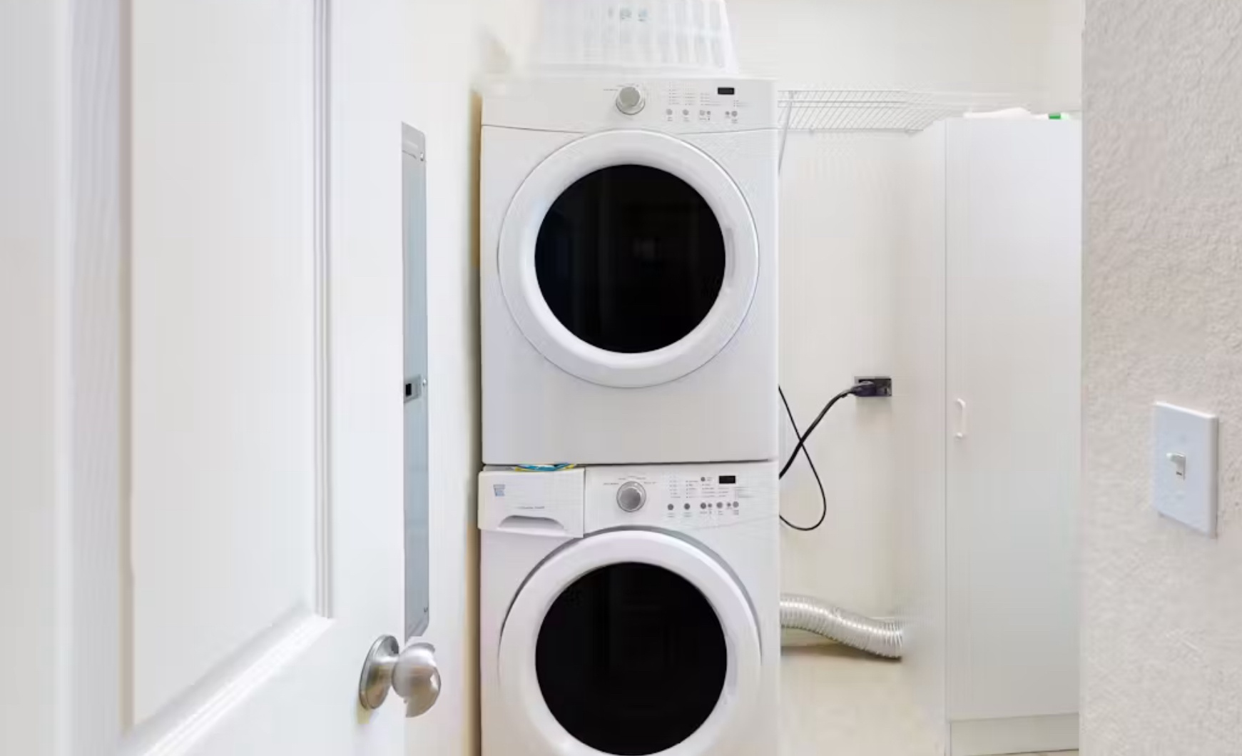 Private laundry is available for your stay, located near right of entry.