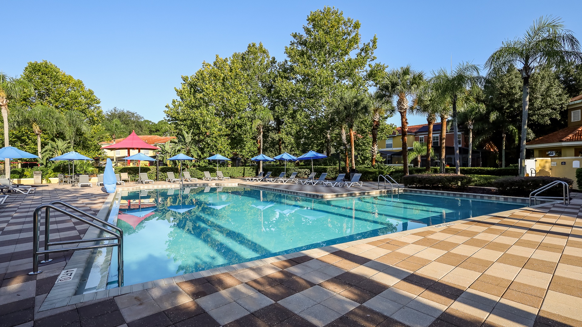 Make a splash at one of two sparkling community pools