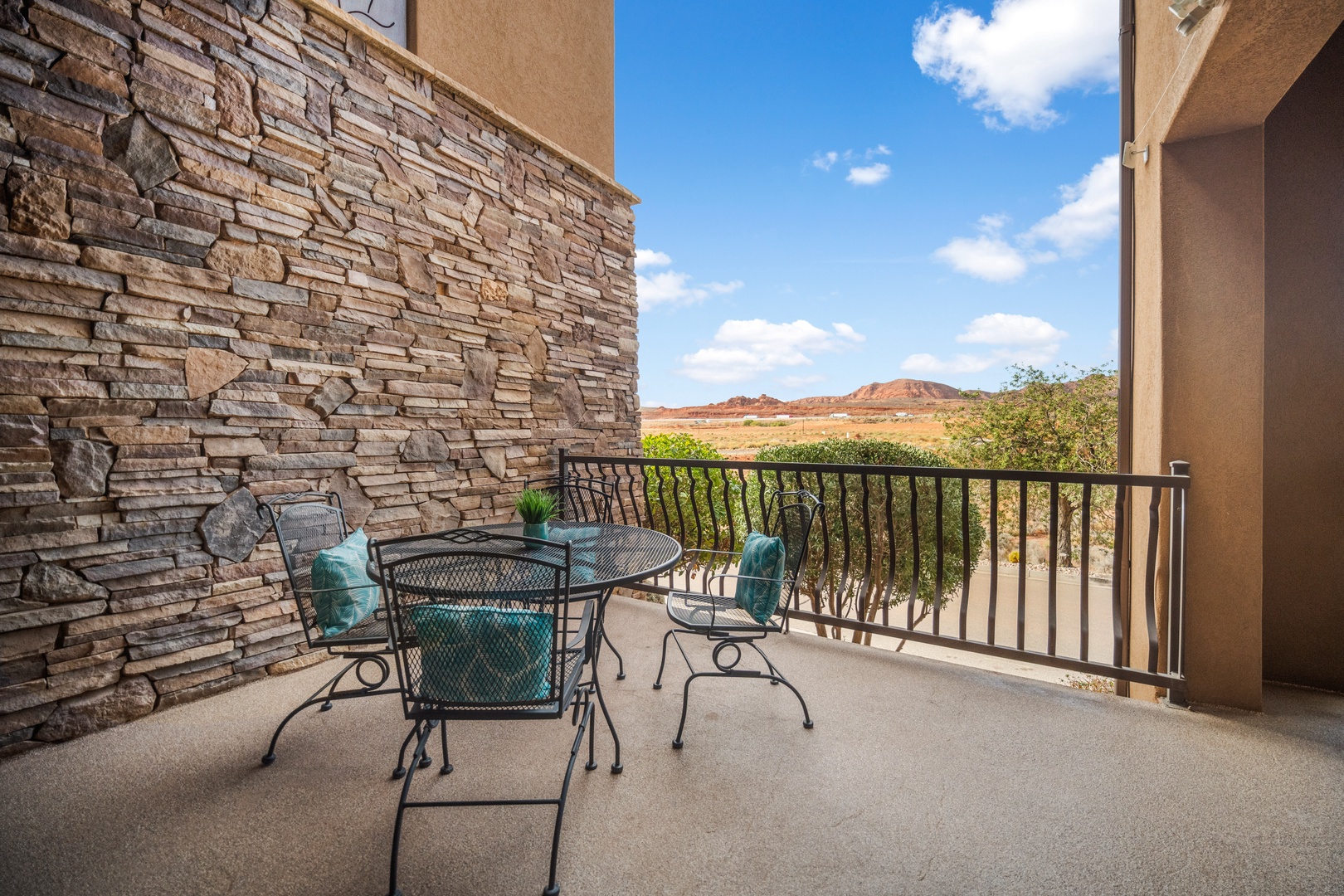 Lounge the day away or dine alfresco with mountain views on the patio