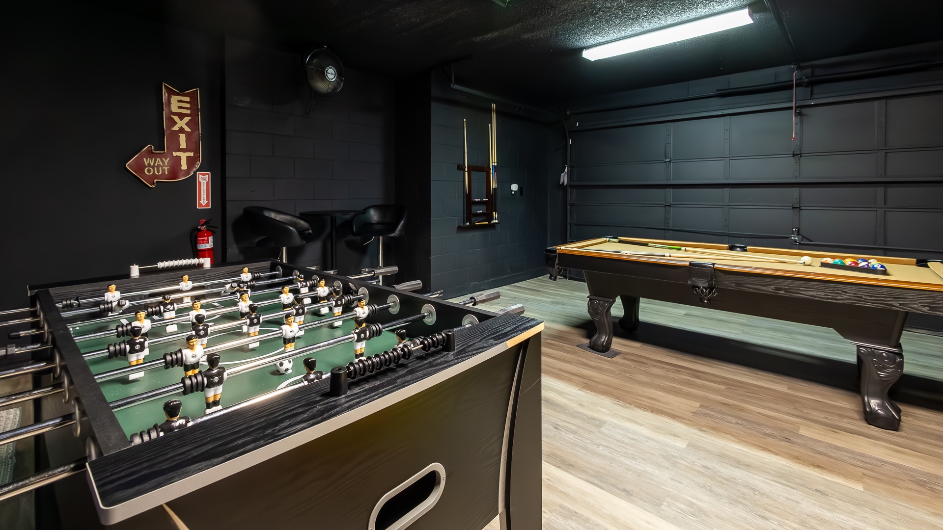 Unleash your competitive side in the garage game room! #GameOn