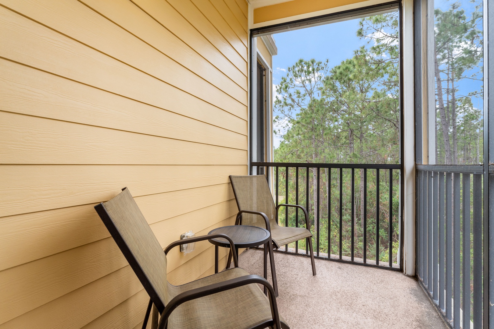 Unwind with a good book or savor a drink in the serene privacy of the balcony