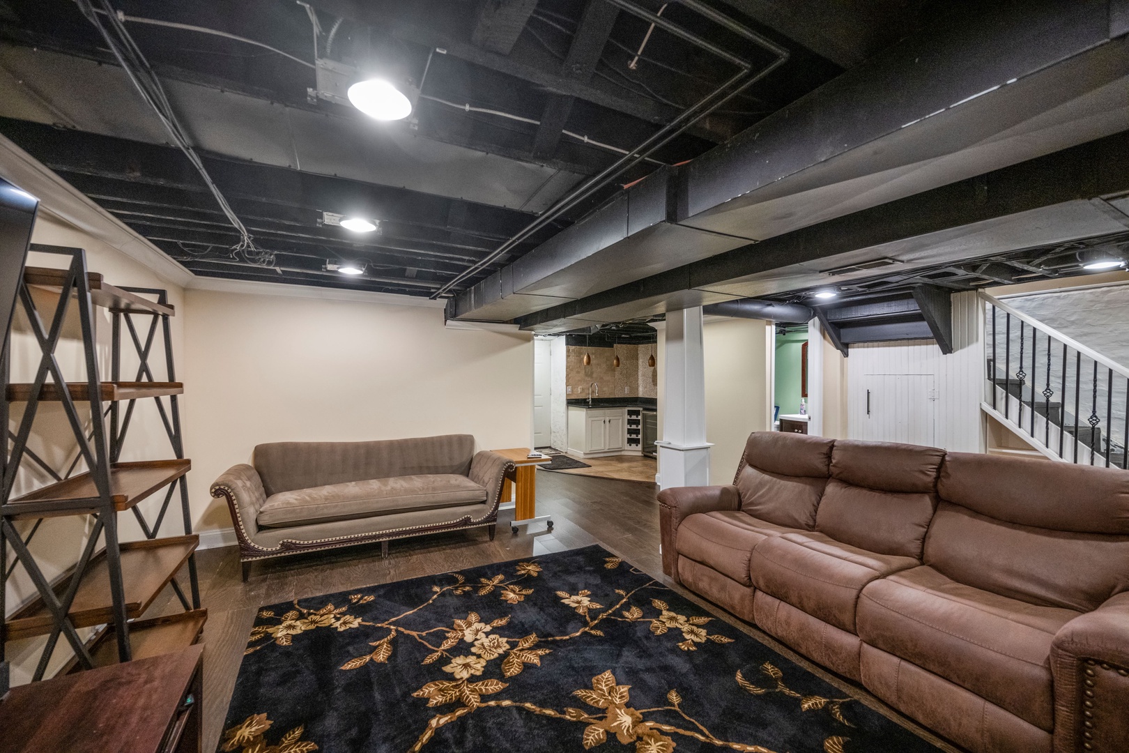 Curl up & enjoy a movie night at home in the lower-level living area