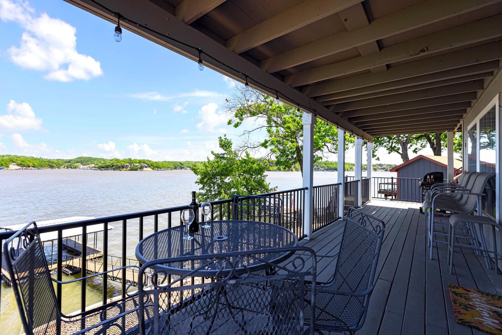 Enjoy the views & a glass of wine while you grill up a feast on the lower-level deck!