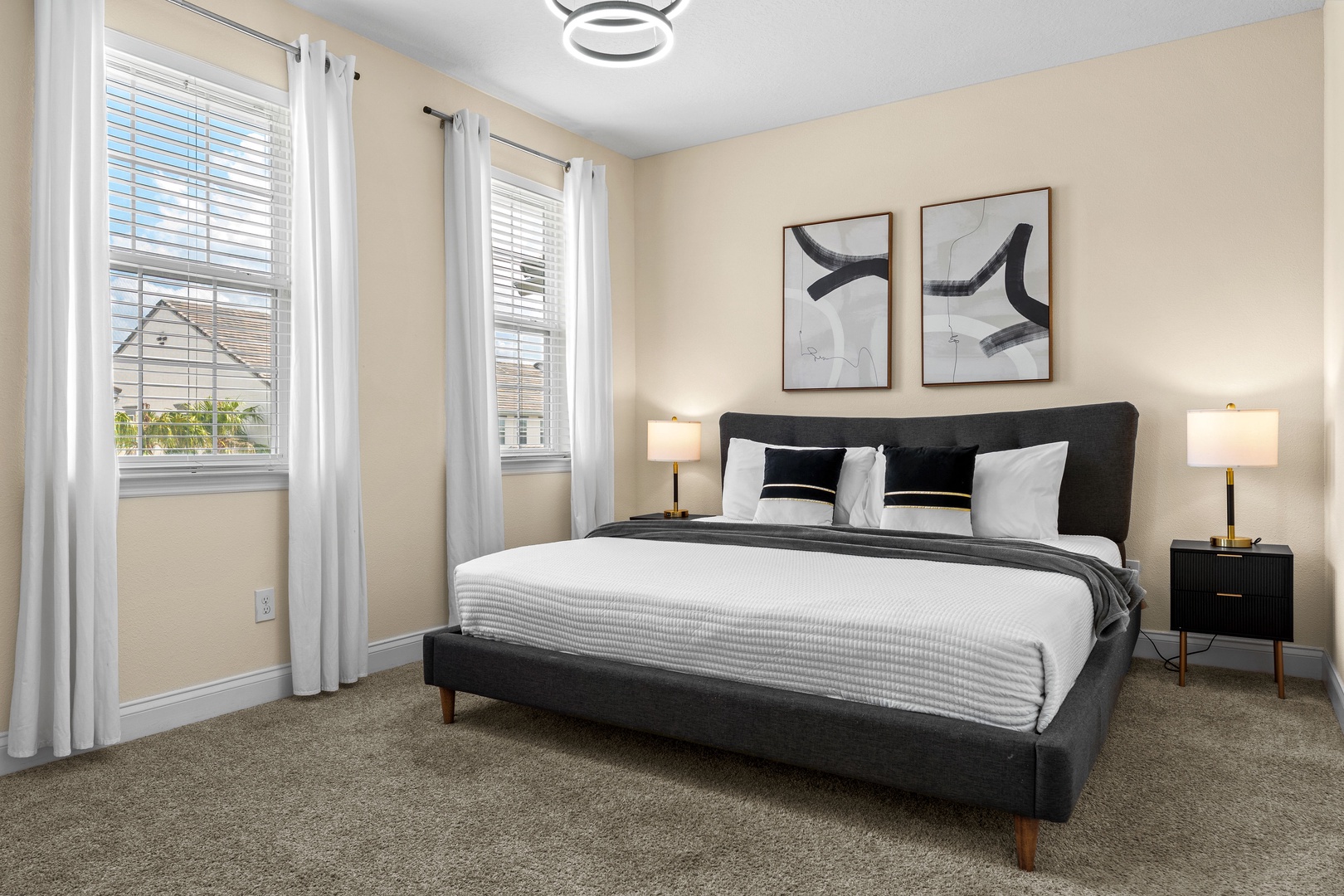 Have sweet dreams on lush bedding in each room