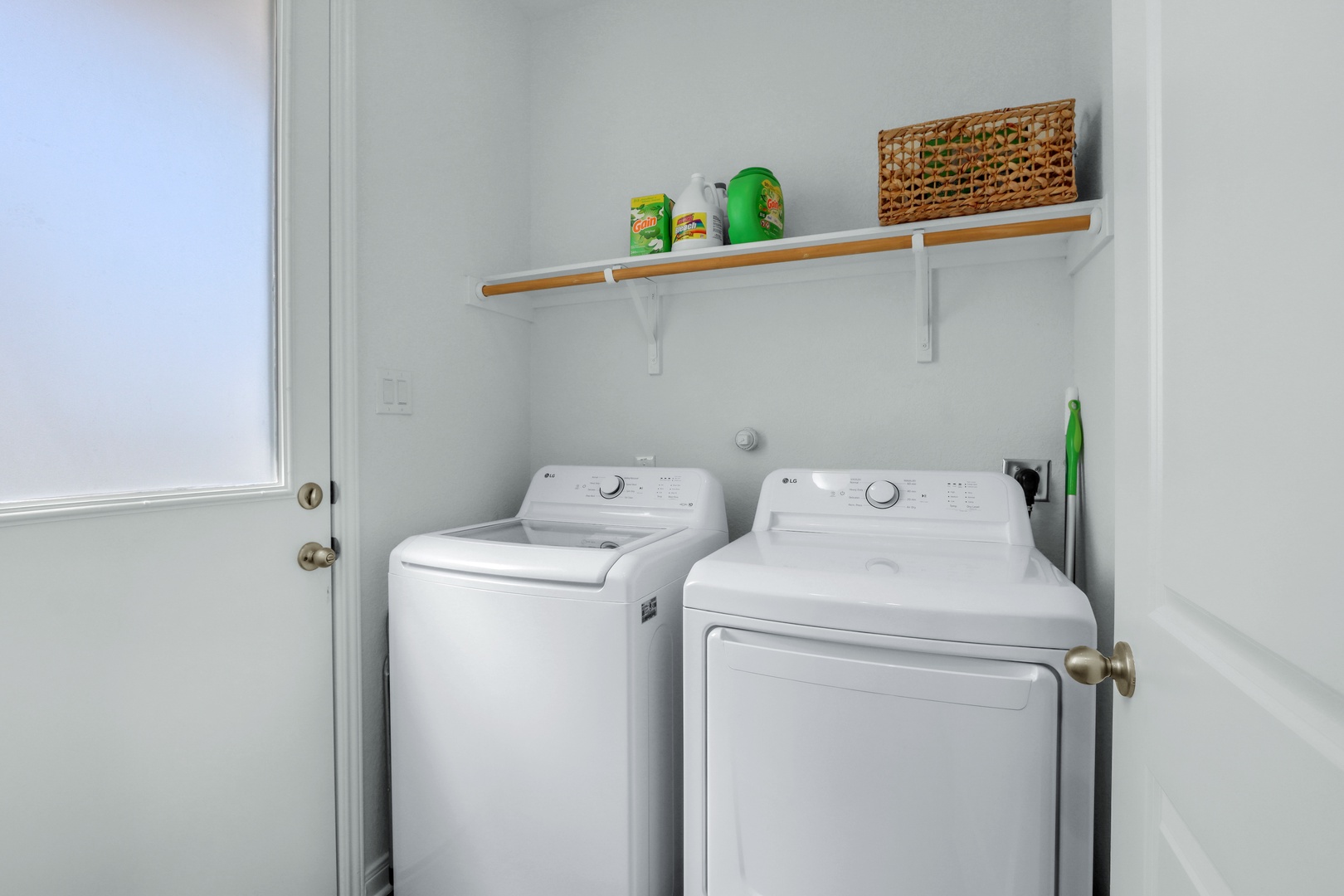 Private laundry is available for your stay, tucked away on the first floor