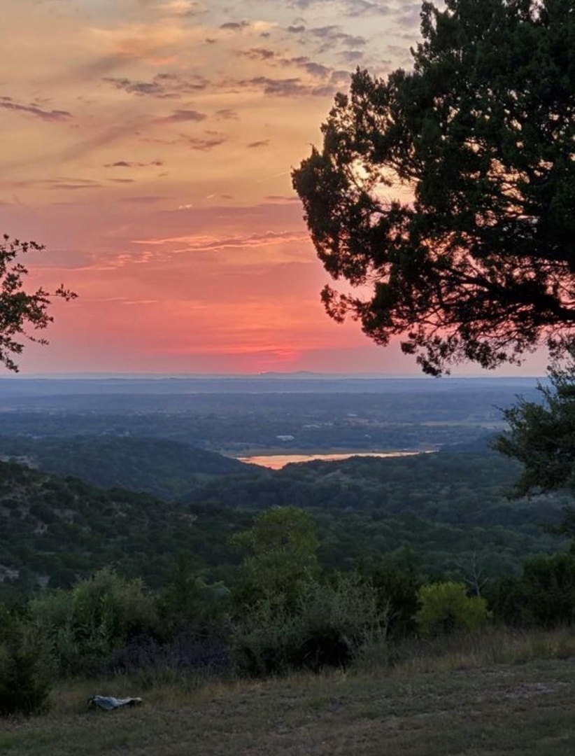 Sunset lake view