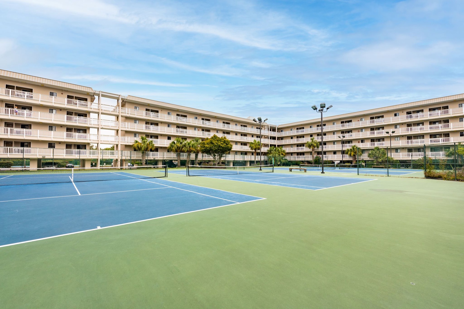 Bust out the rackets and get competitive at the community tennis courts