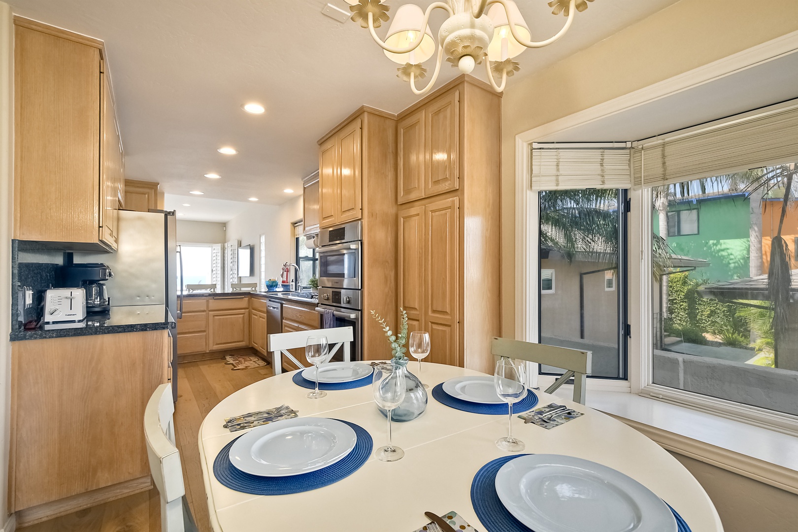 The updated kitchen is spacious & offers all the comforts of home