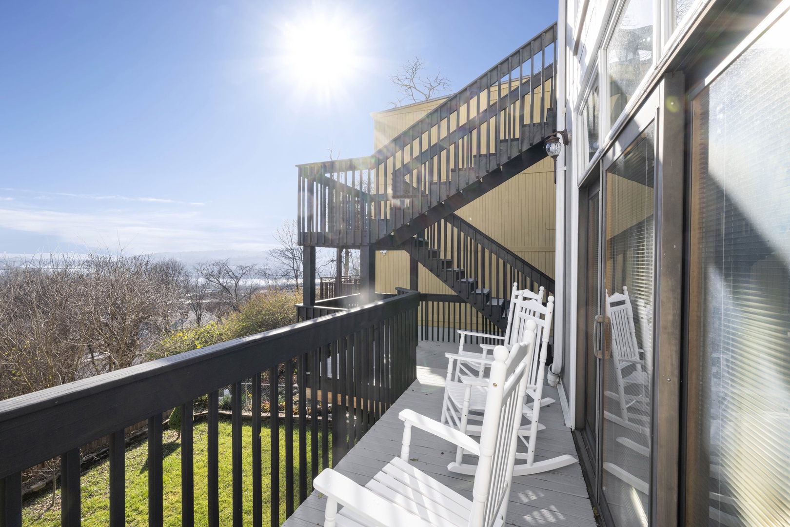 Savor the crisp breeze on the balcony with delightful views