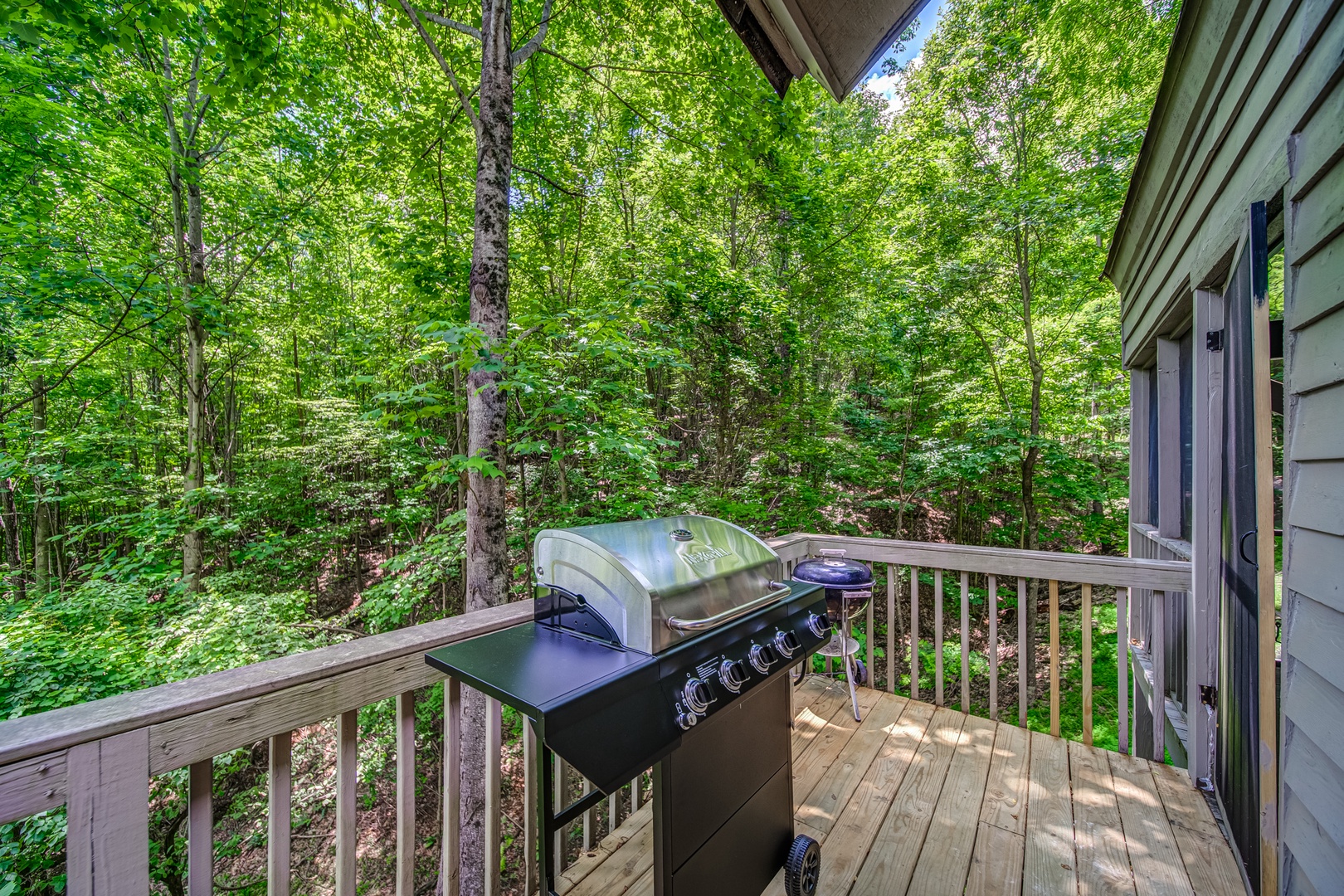 Propane & charcoal grill-masters will love cooking delicious meals on the deck