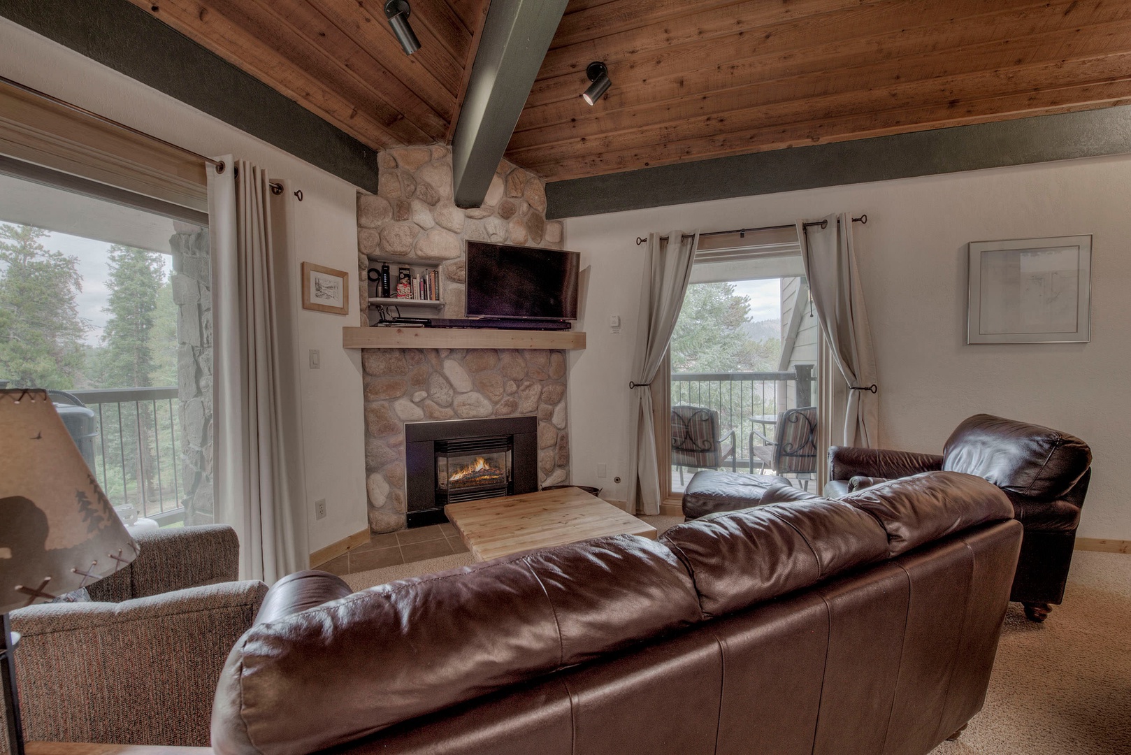 Living room with TV, and comfortable seating