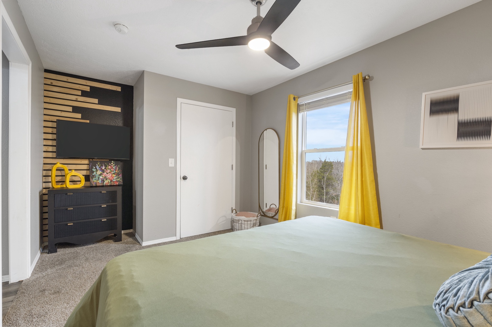 Bedroom 1 with King bed, Smart TV, and en-suite