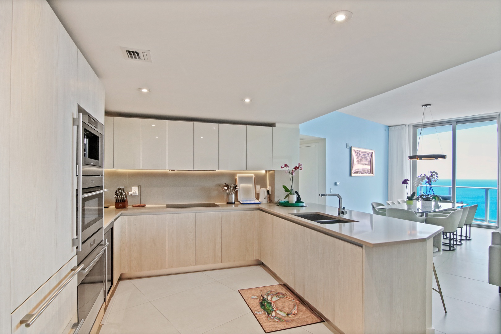Prepare fabulous meals with a view in the open, spacious kitchen