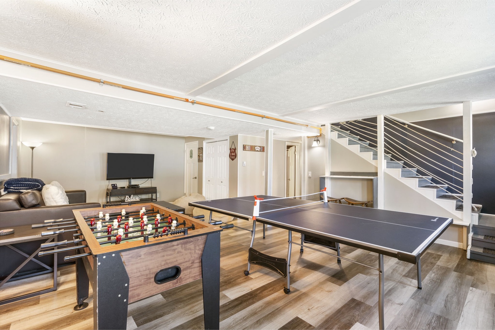 Unleash your competitive side or kick back & relax on the lower level