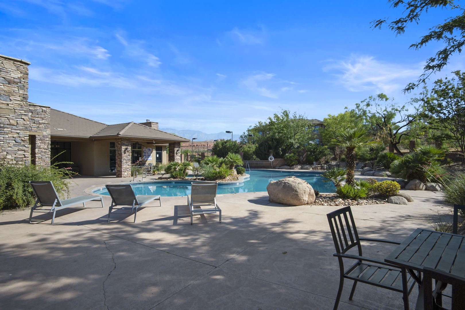 Outdoor pool seating