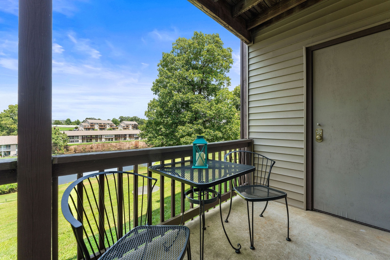 Sip morning coffee or enjoy a cocktail with water views on the balcony!