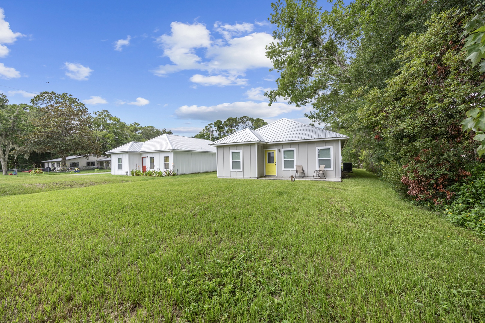 The large back yard offers ample space for relaxation & play