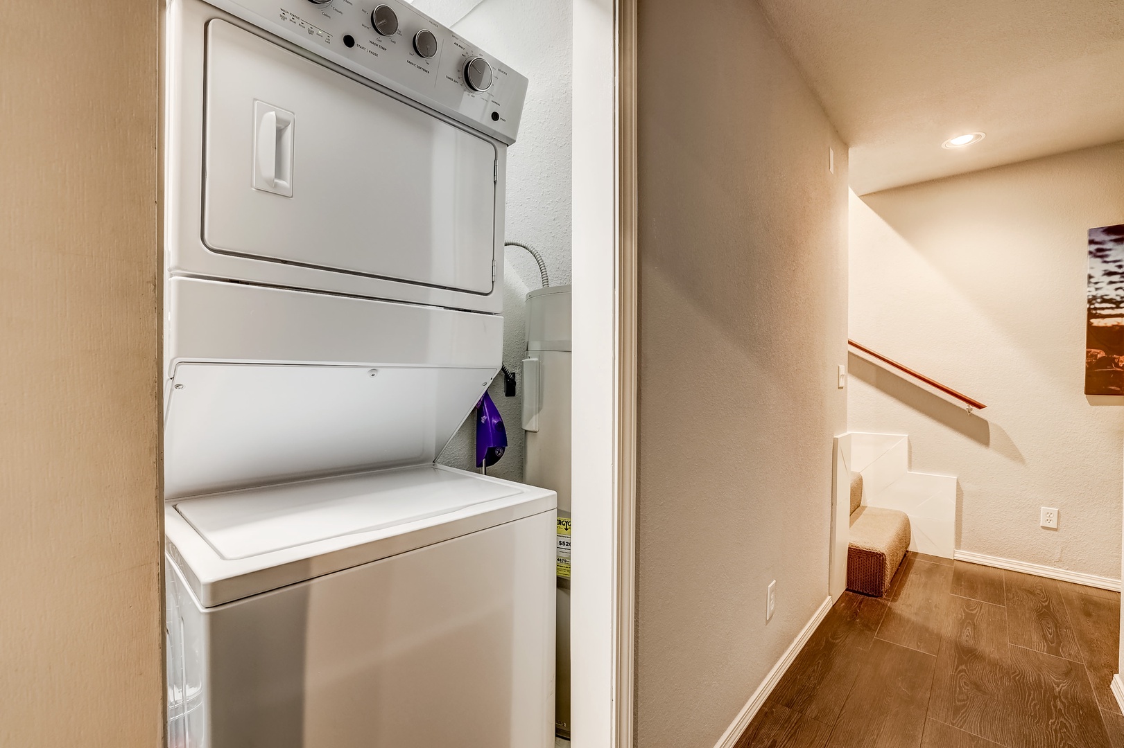 Stackable washer and dryer (1st floor)
