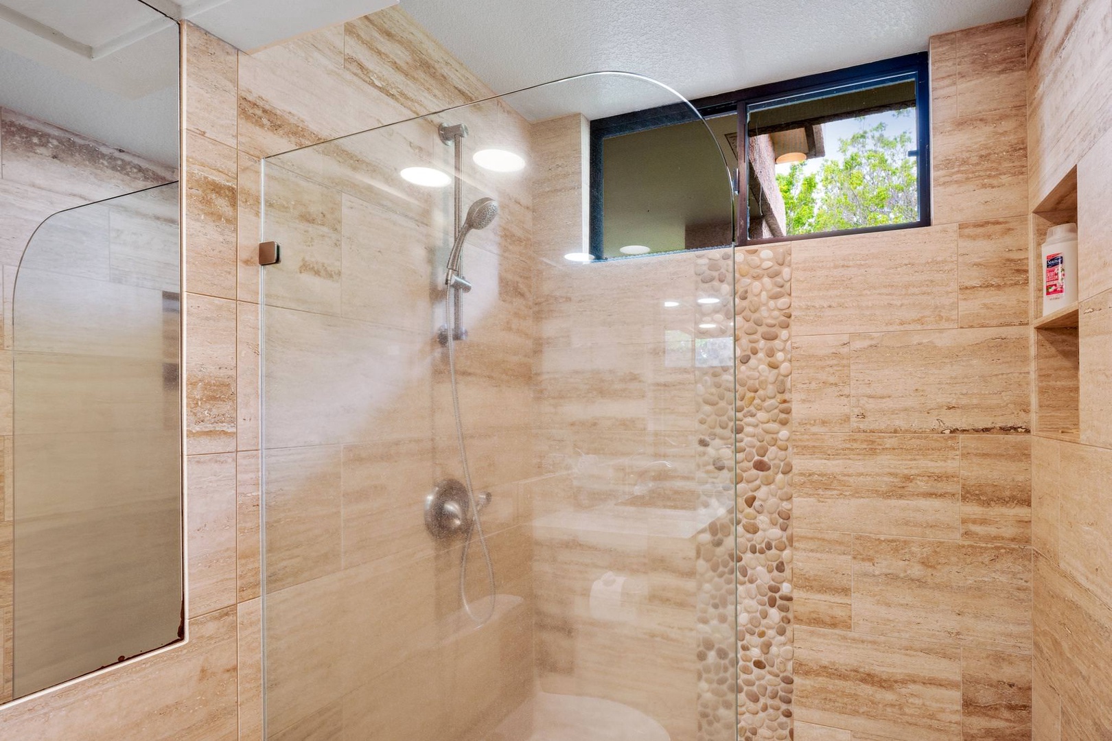 Full bathroom with standing shower