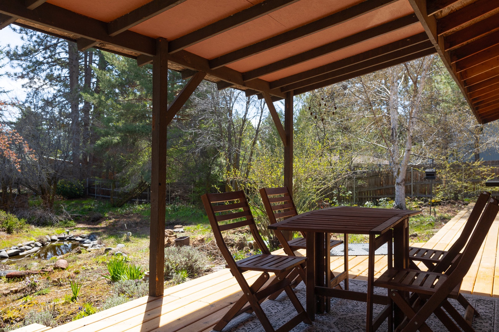 Back deck with outdoor seating