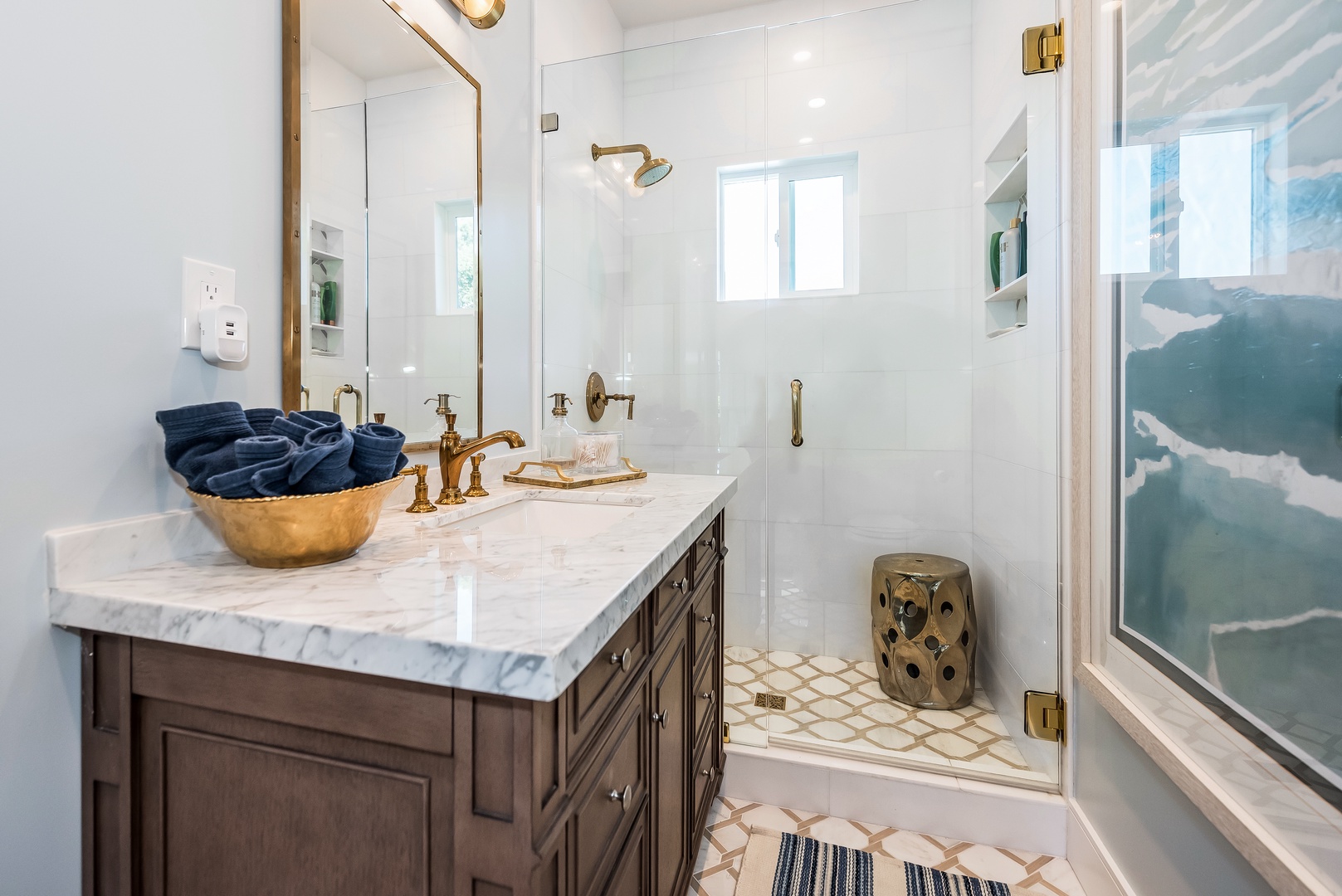 Bathroom with stand up shower