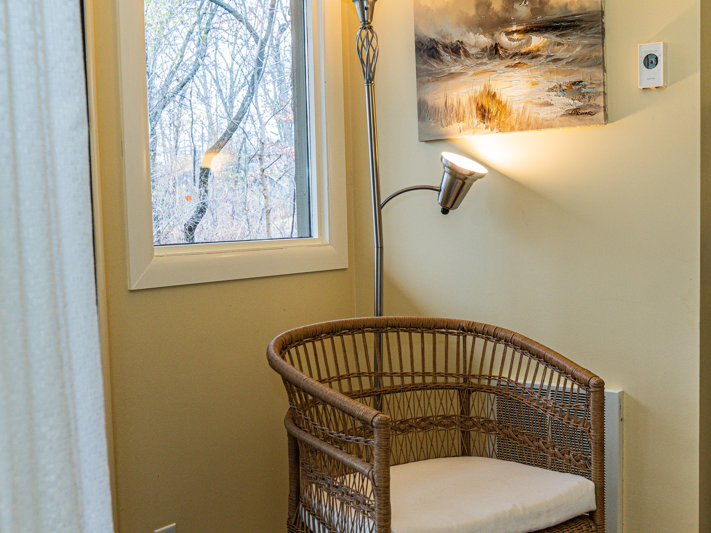 The second bedroom includes a queen bed & patio access