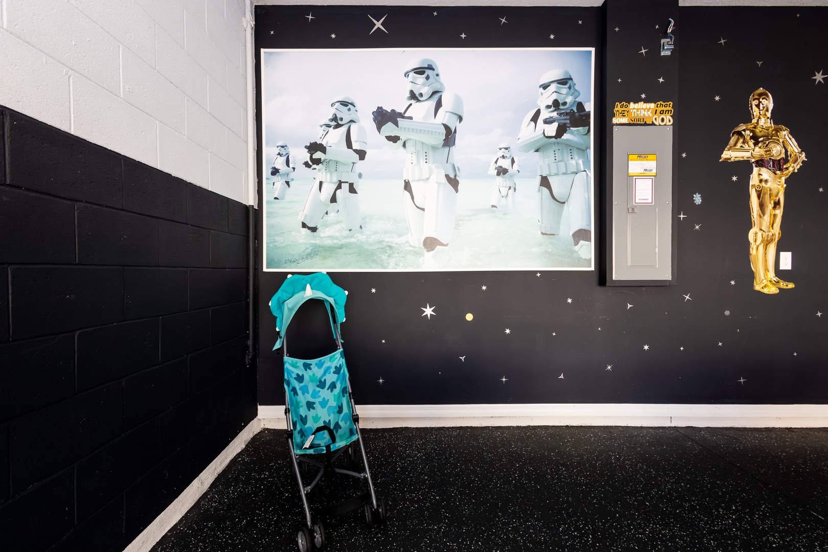 Unleash the Force in a Star Wars-themed game room!