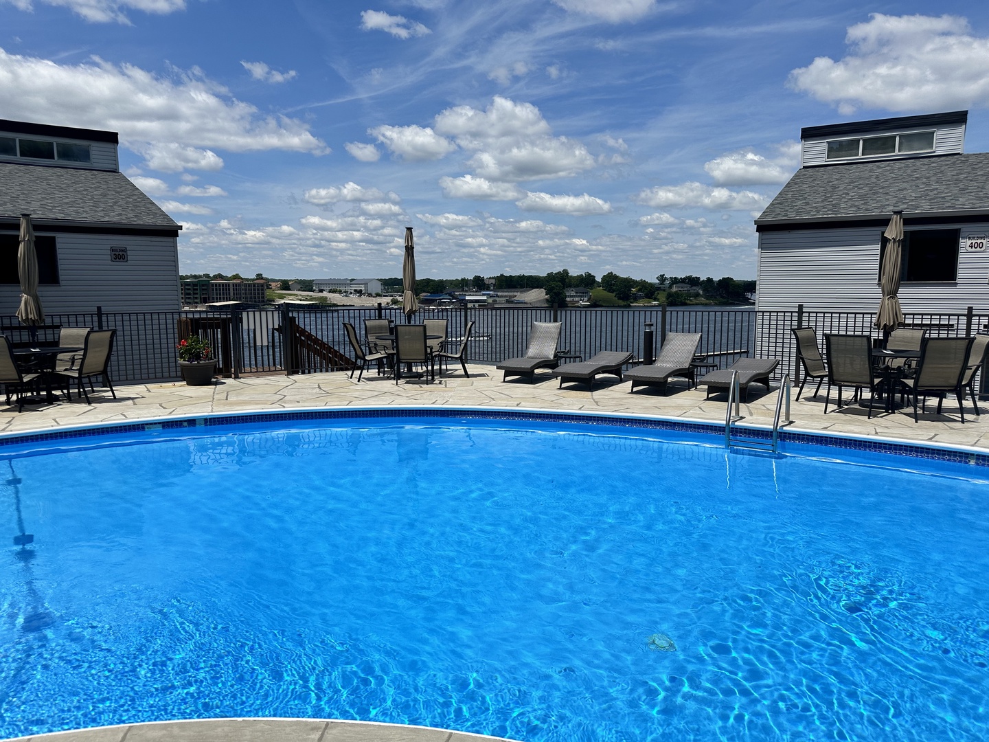 Double Feature: Take in the pool and lake view while basking in the sun