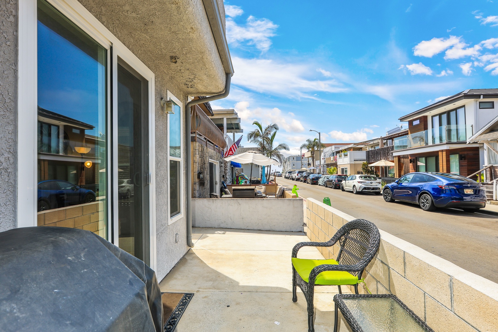 Lounge the day away in the fresh air on the sunny patio