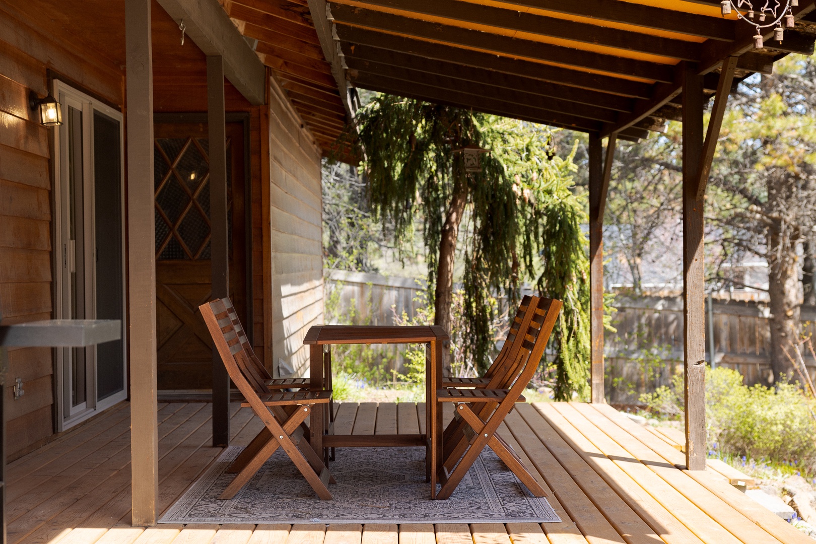 Back deck with outdoor seating