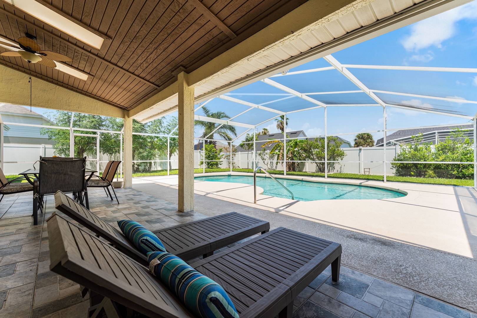 Lounge the day away poolside under your own private lanai