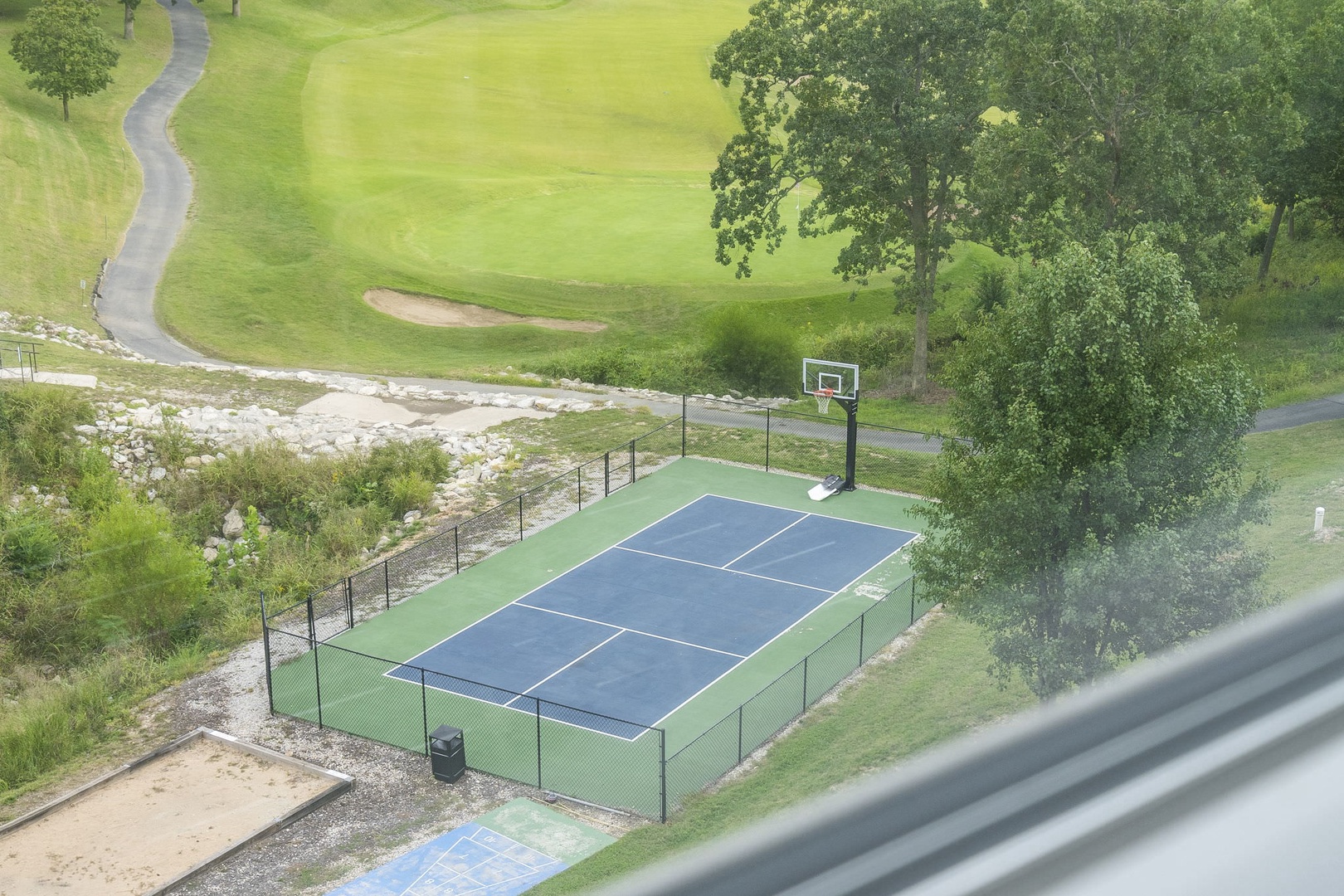 Complex basketball court