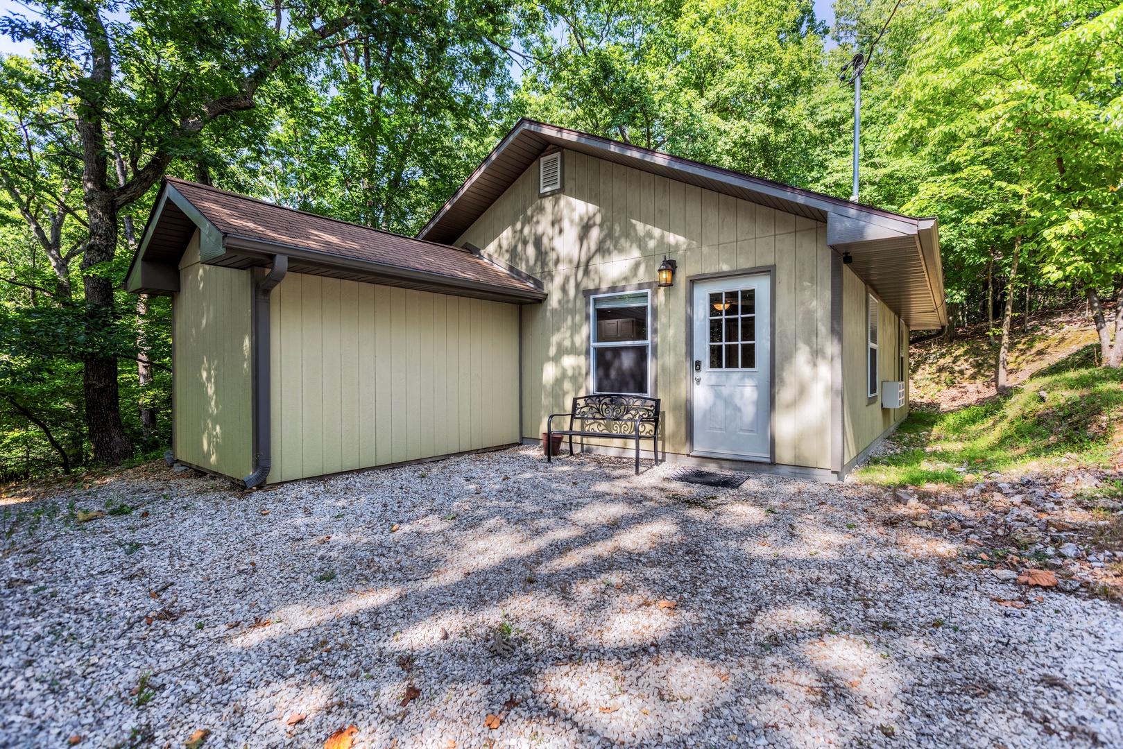 Cozy guest house on the property, offering additional comfort and privacy