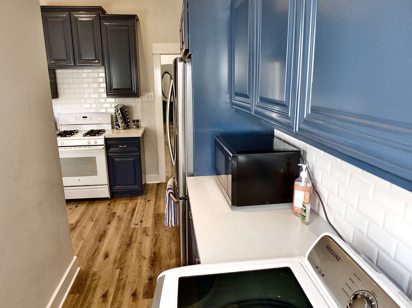 Laundry area off of the kitchen