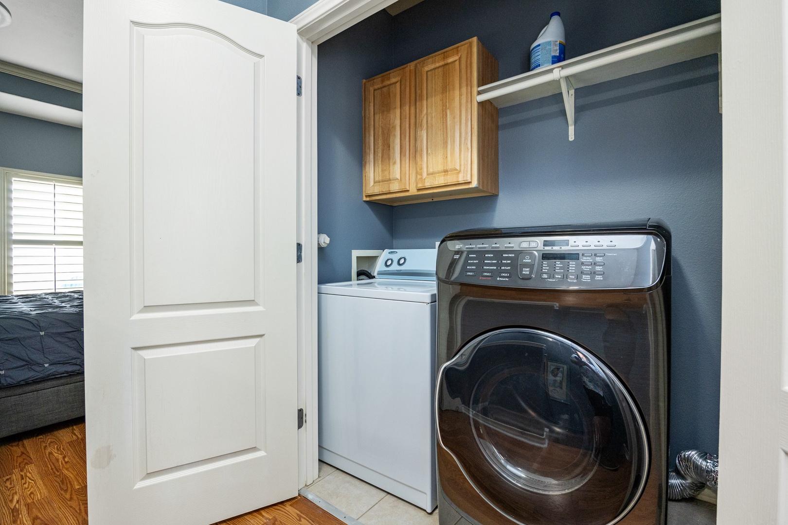 Private laundry is located on the third floor hallway