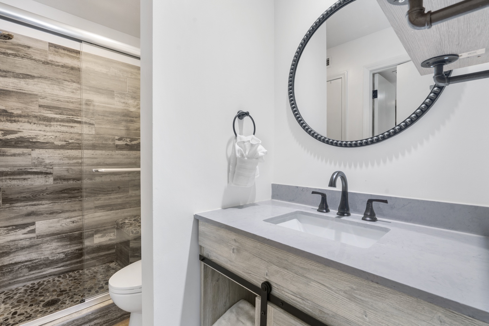 Bathroom with walk-in shower