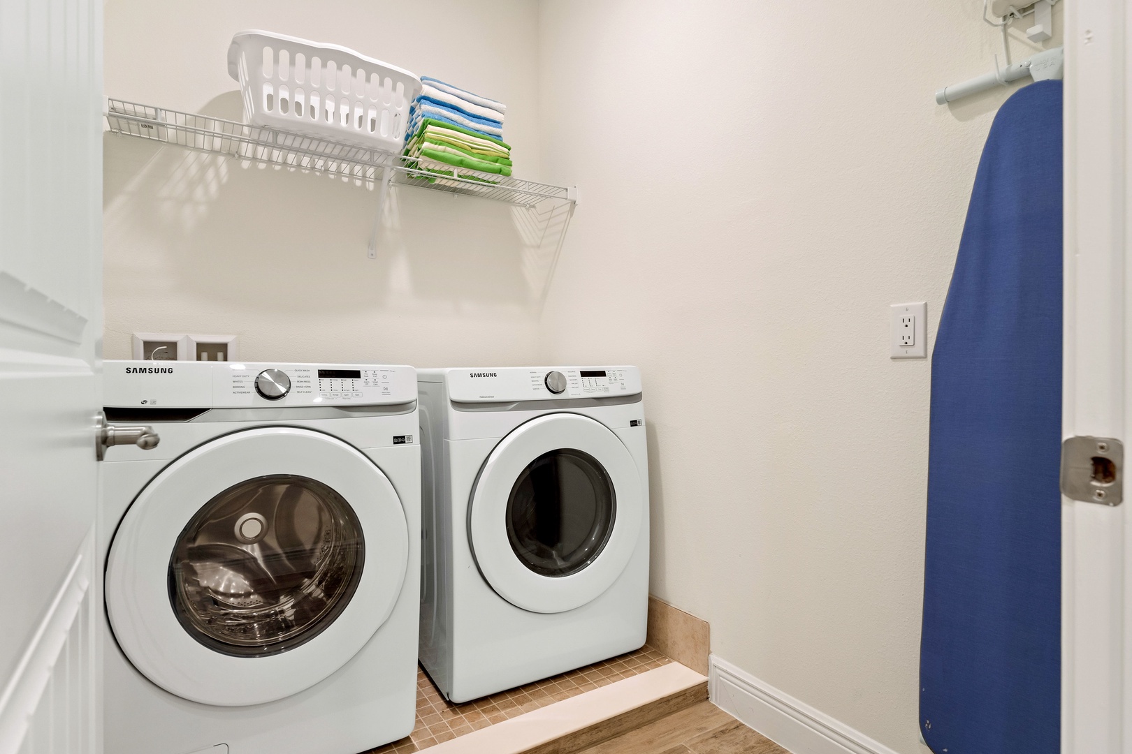 Private laundry is available for your stay, on 2nd floor hallway closet