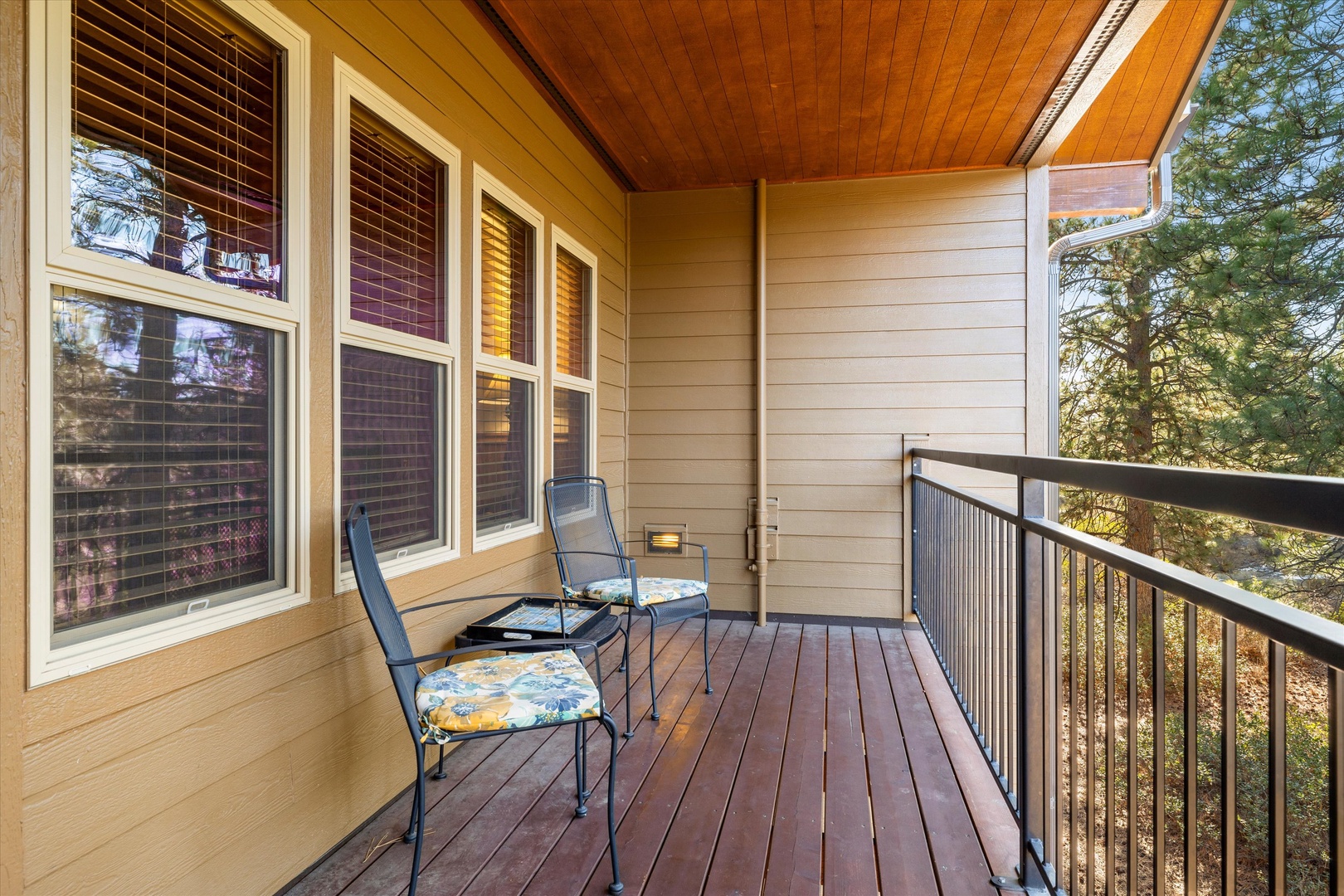 Step out onto the balcony and take in the fresh air with gorgeous views