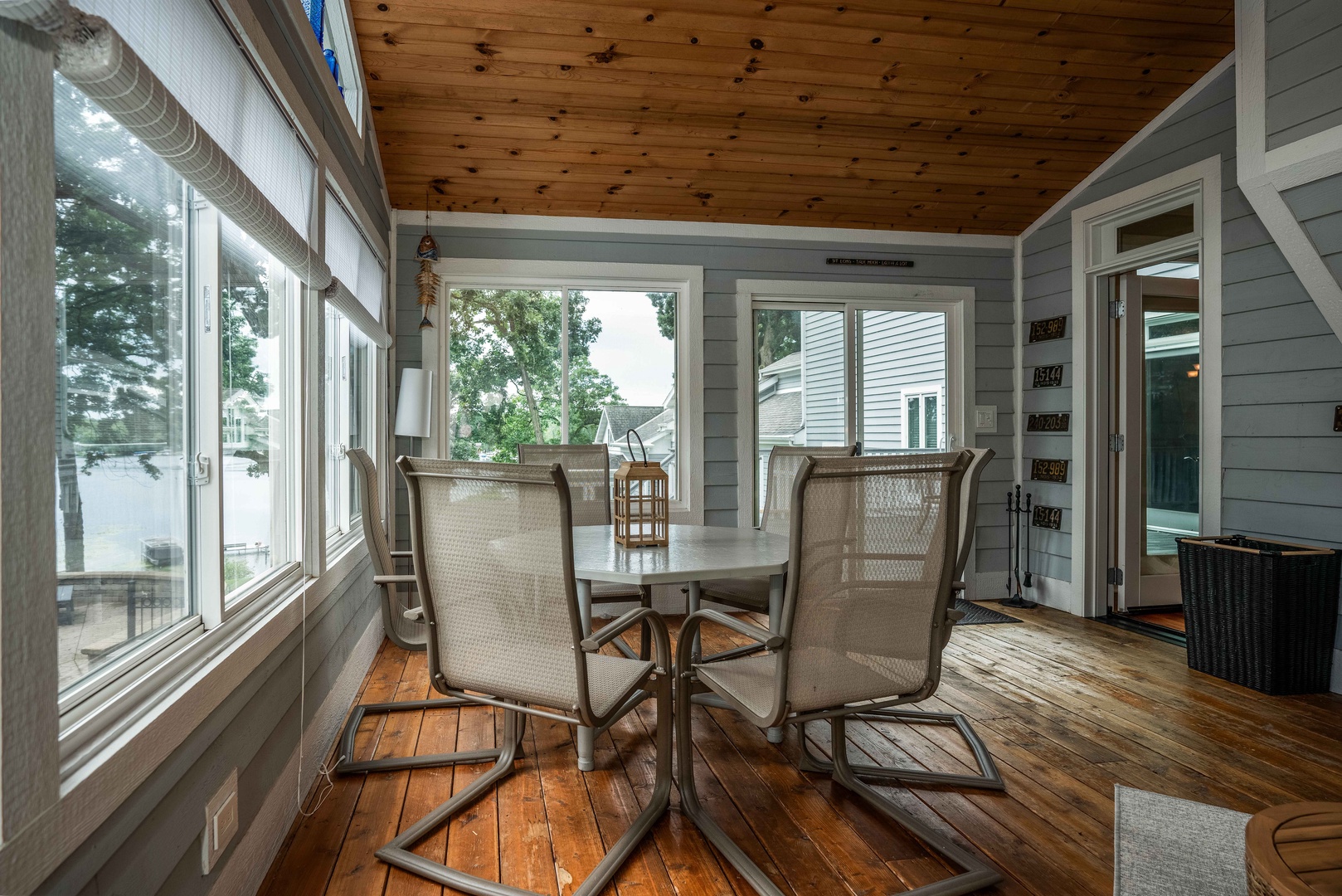 Soak up the sun in the screened in patio