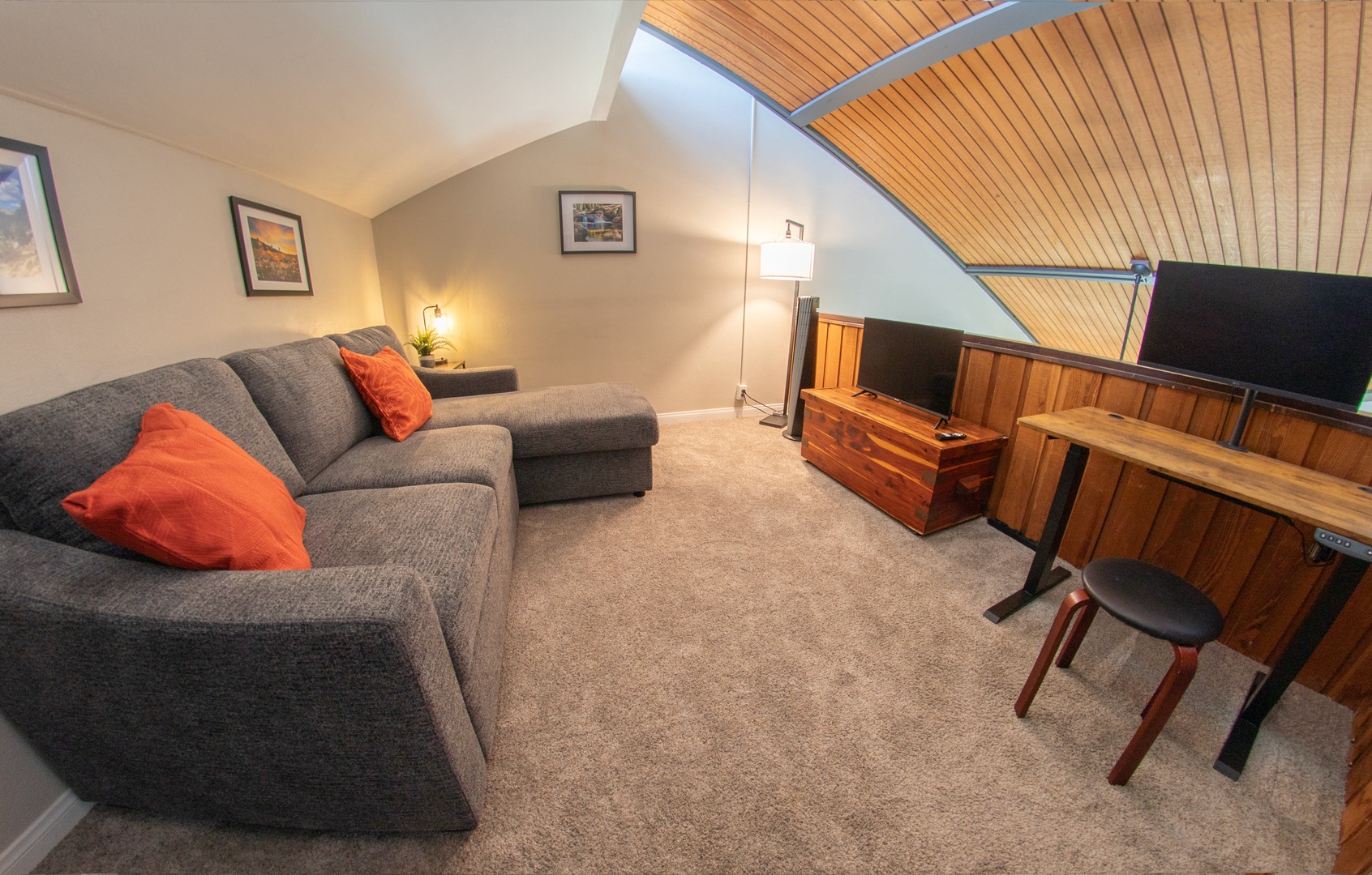 Loft with sitting area