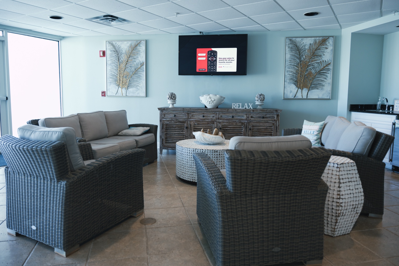 Relax in the ground floor lounge for a quick break from the outdoors