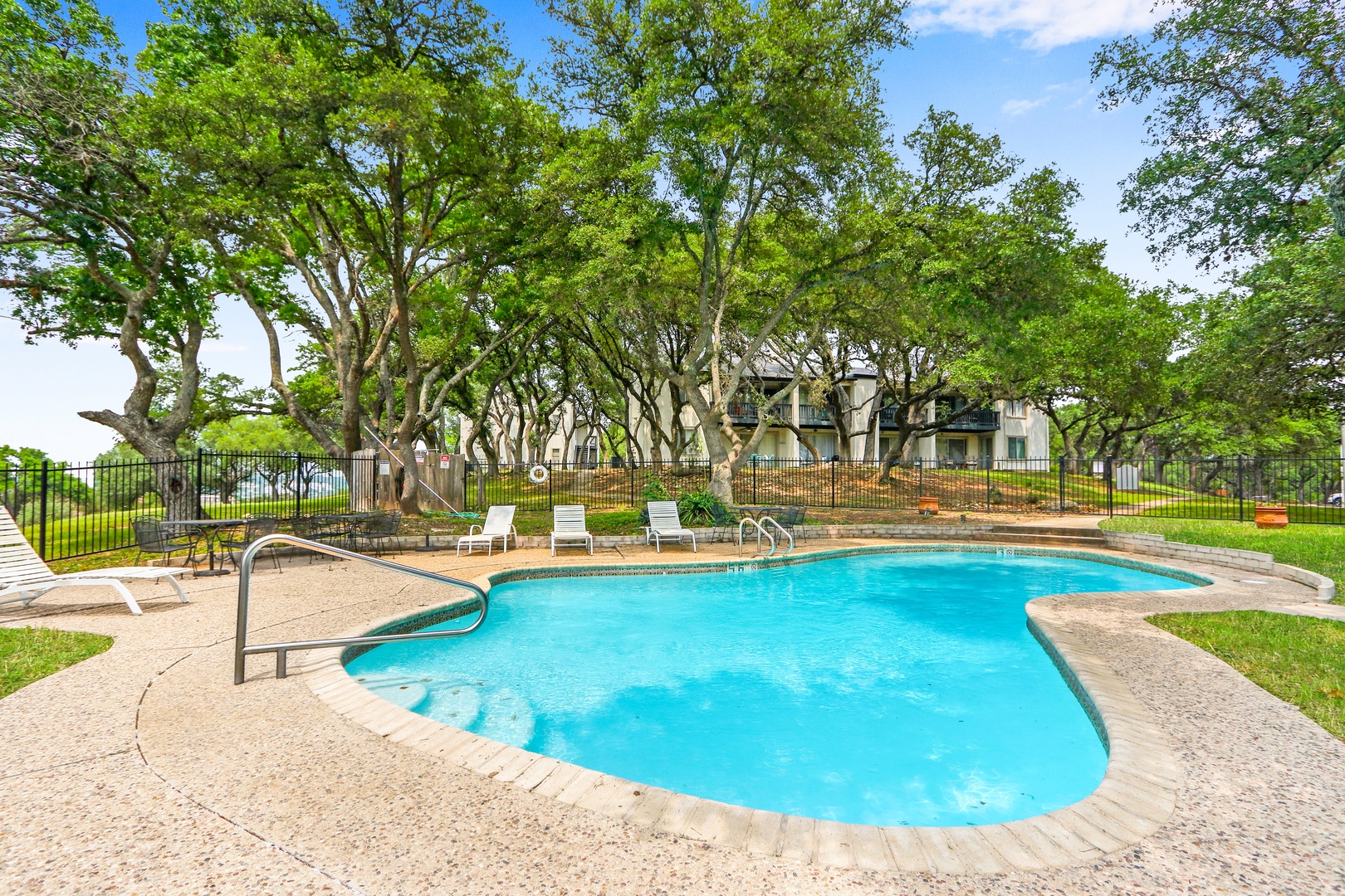 Make a splash or lounge the day away at the sparkling communal pool!