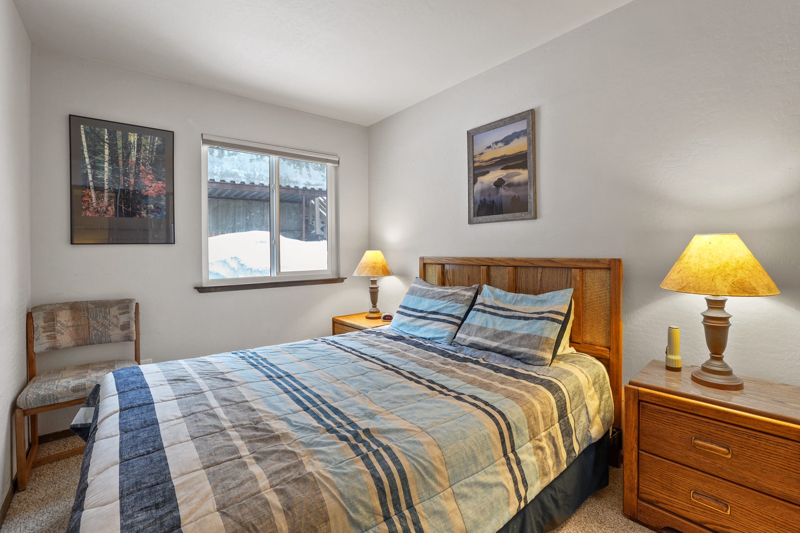 This condo offers two 1st floor queen bedrooms to escape to after a day exploring South Lake Tahoe