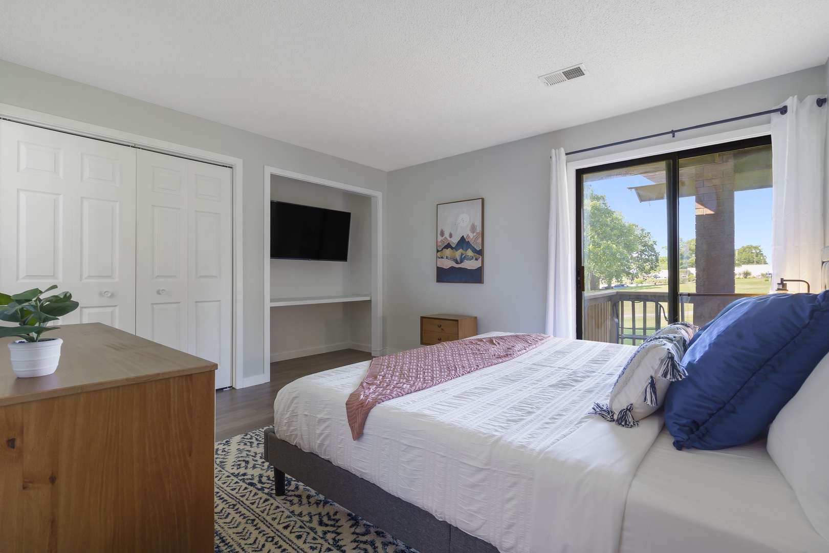 Enjoy the convenience of the balcony off the mater bedroom