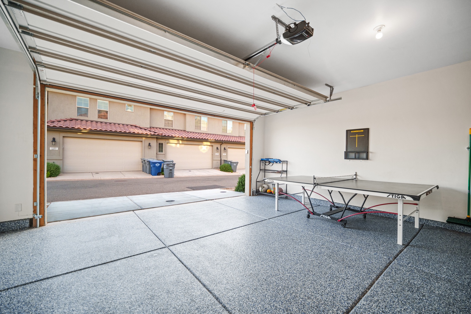 Game room in the garage