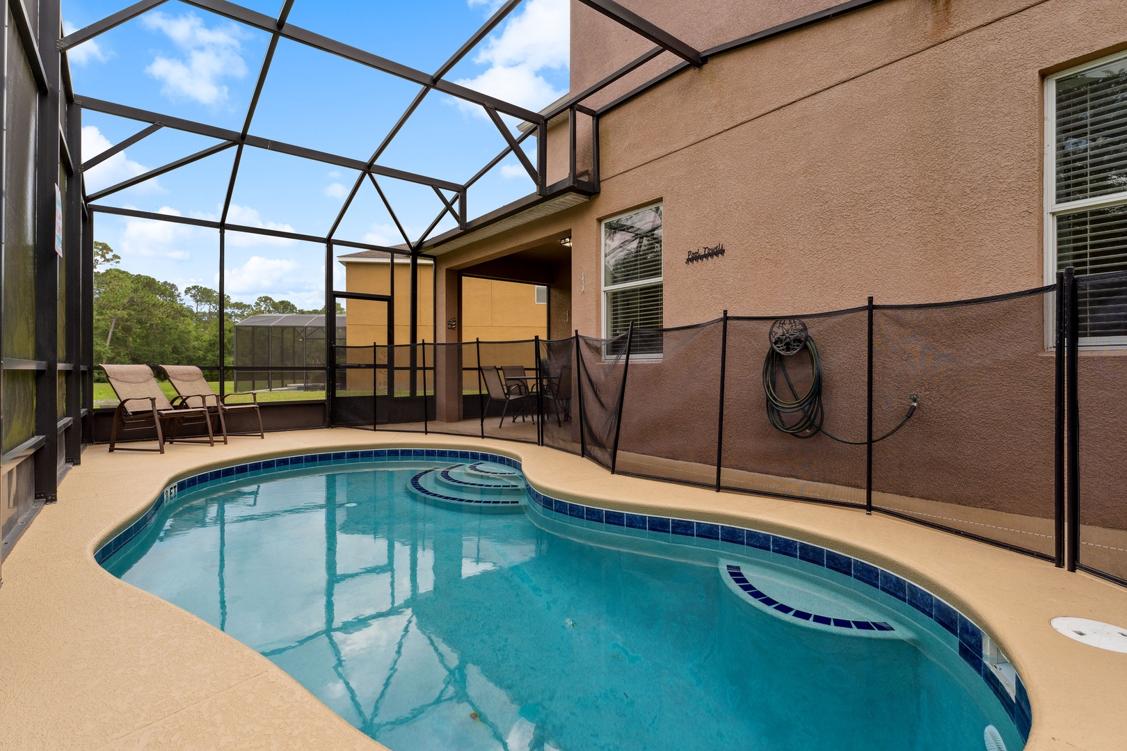 Private screened in pool