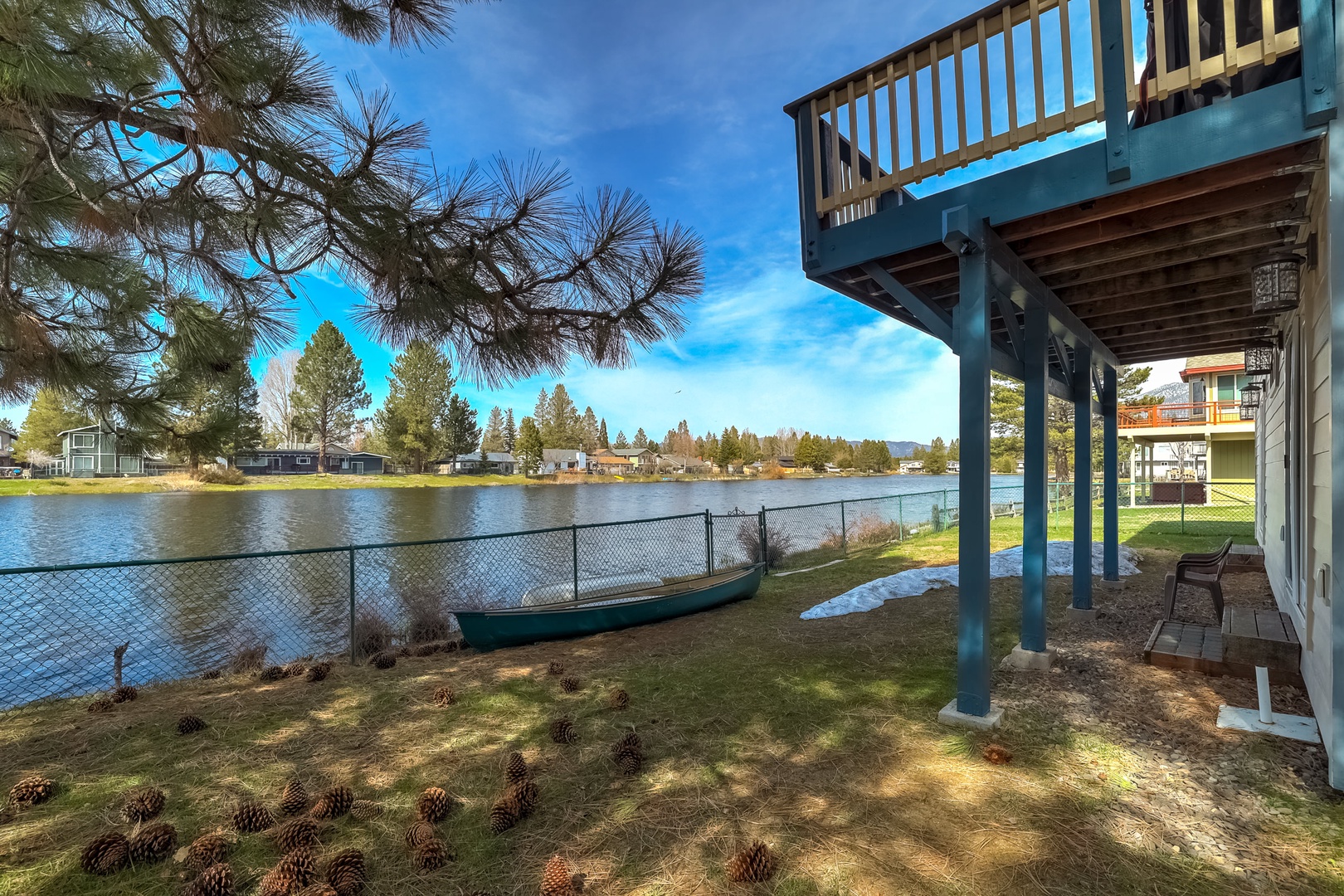 Lake view from back yard