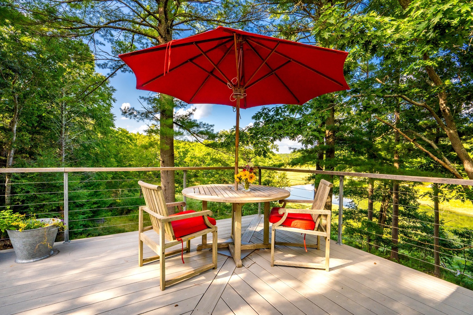 Lounge the day away in the fresh air while you grill up a feast!