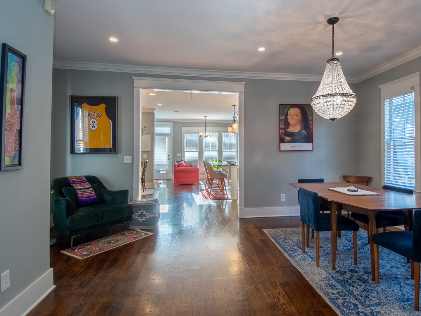 Dining area with table seating for 4