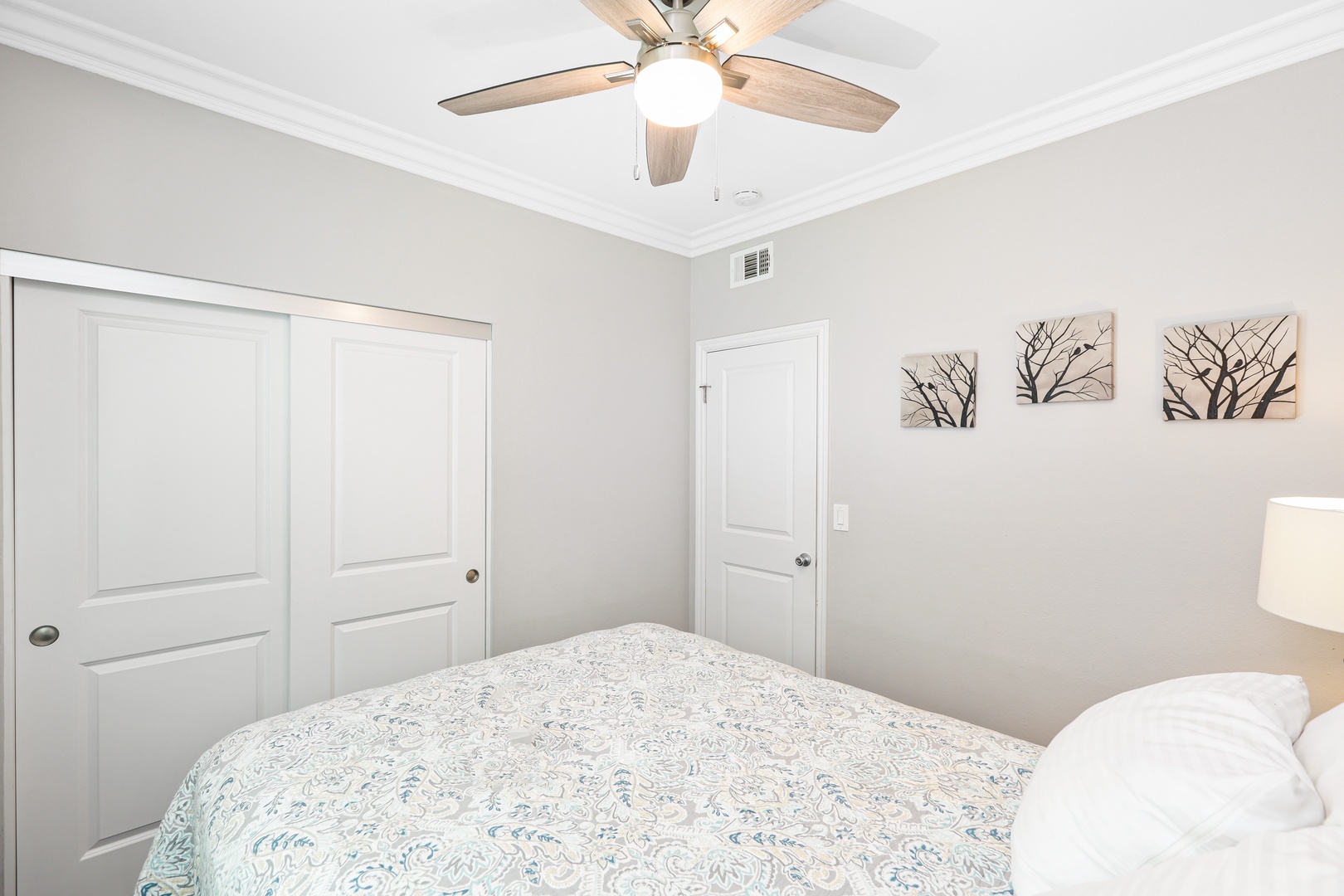 Recharge in the second bedroom retreat, which includes a queen bed